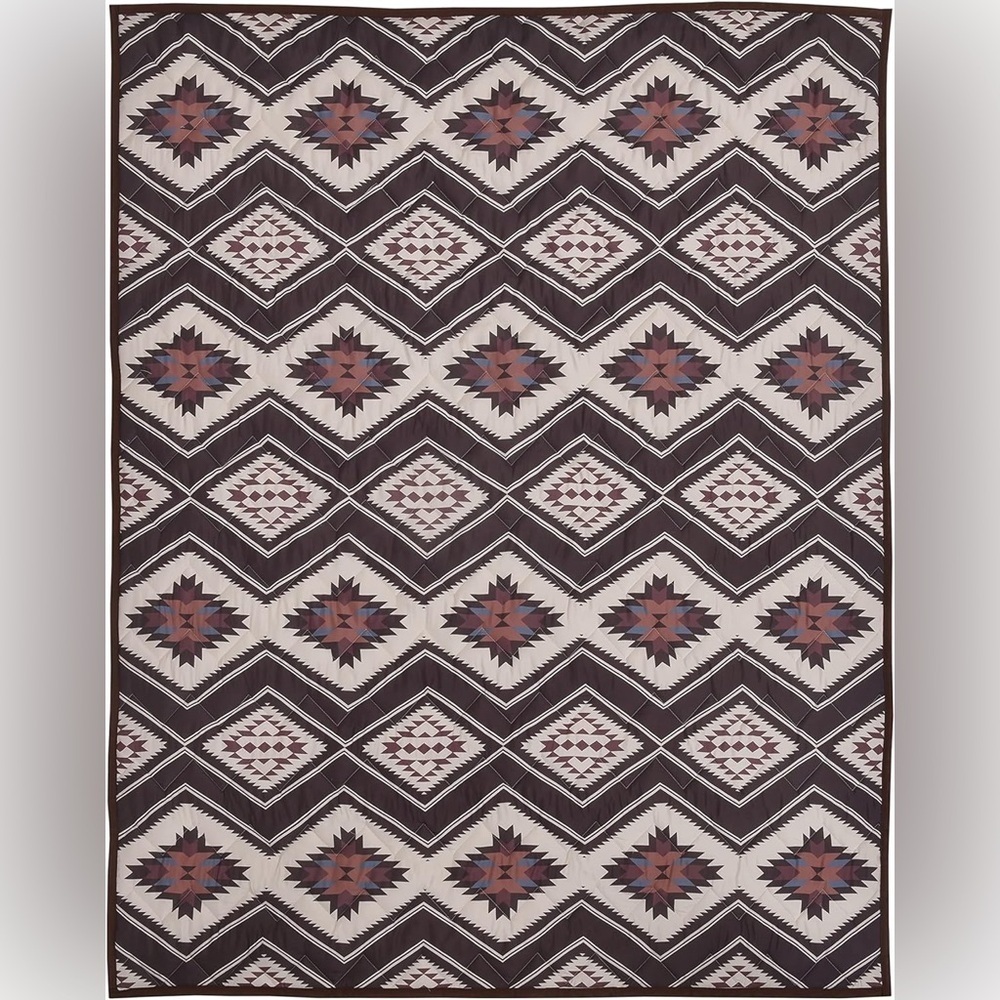Lone Star Southwestern Geometric 50" x 60" Decorative Throw Quilt Blanket - Picture 2 of 6